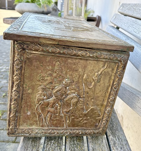Holztruhe messing beschlagen - messing,