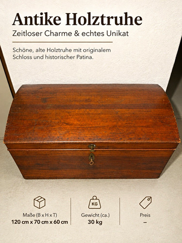 Antike holztruhe massiv - antike, |