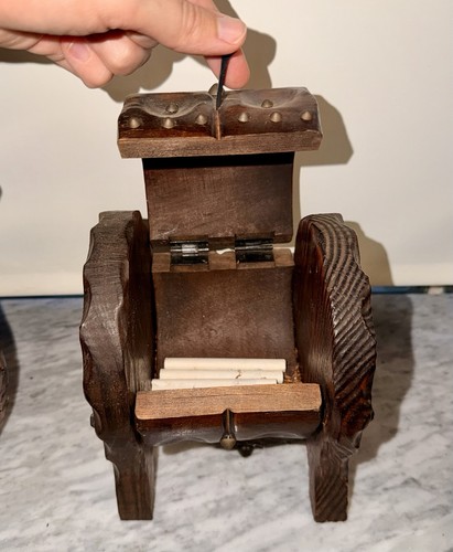 Vintage holztruhe fassform mit - vintage,