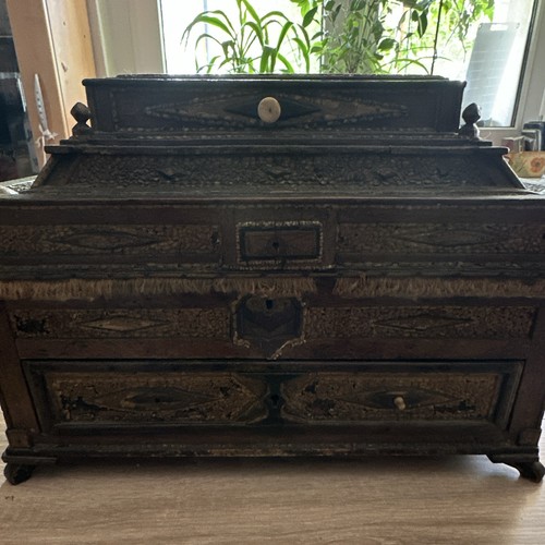 Antike holz metall - holz-metall, kiste