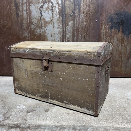 Antike runddeckeltruhe 1900 - runddeckeltruhe,