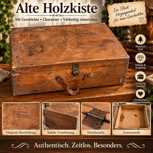 Antike versandkiste truhe - antike, /